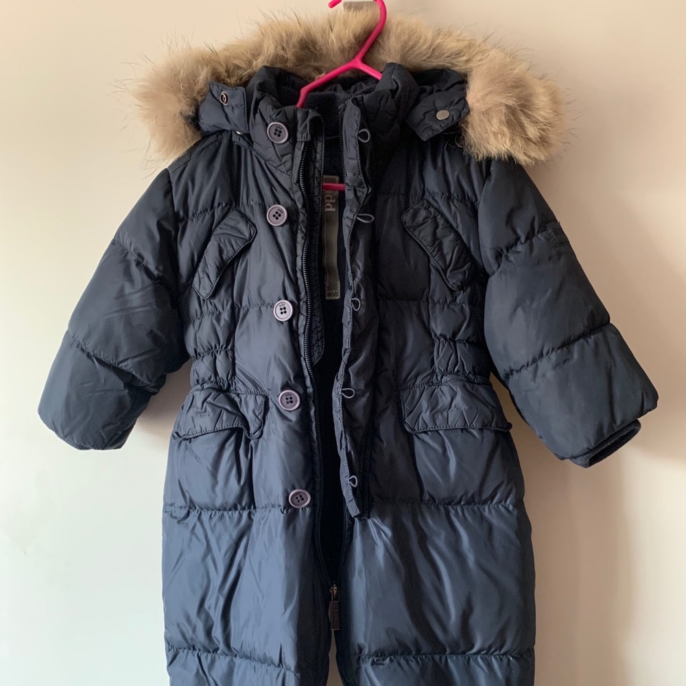 Baby Add Down snowsuit Navy Blue